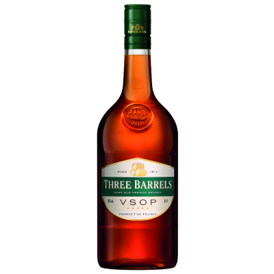 Three Barrels VSOP Brandy 38% (6x1L)